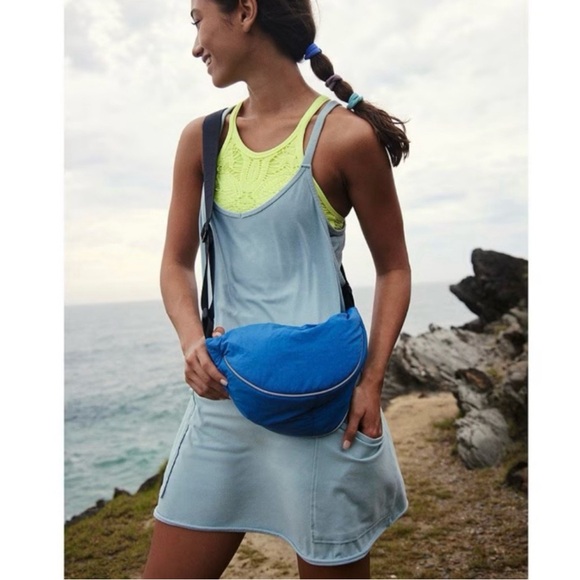 Free People Movement Hot Shot Mini Dress in Eucalyptus-Medium. NWOT - Picture 2 of 10